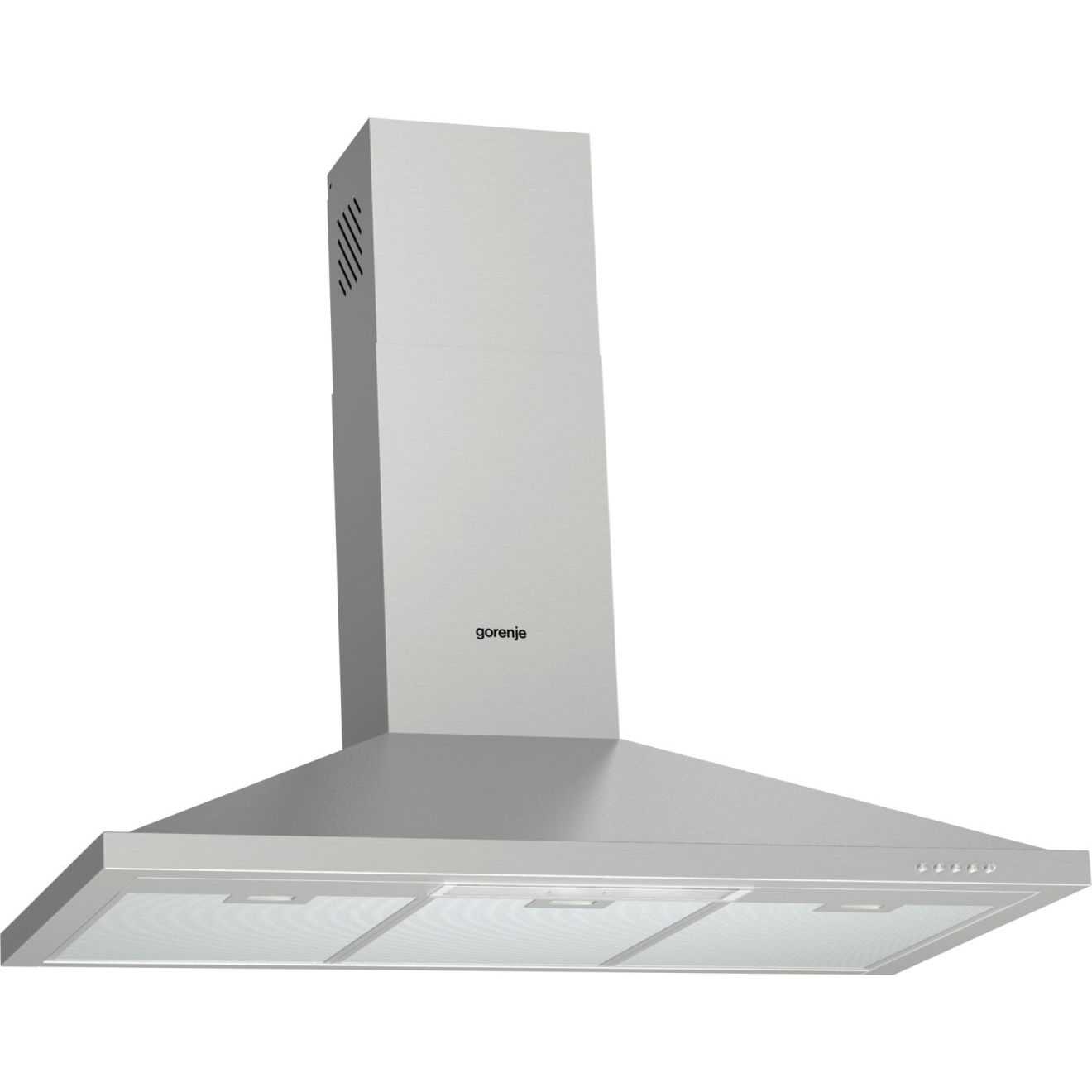 شفاط مطبخ جورنجي بمدخنة، 90 سم، فضي - PWHC928EX